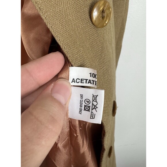 AVOCA COLLECTION WOOL KNIT COAT BROWN GOLD BUTTONS IRELAND WOMEN'S SIZE S - Picture 10 of 13